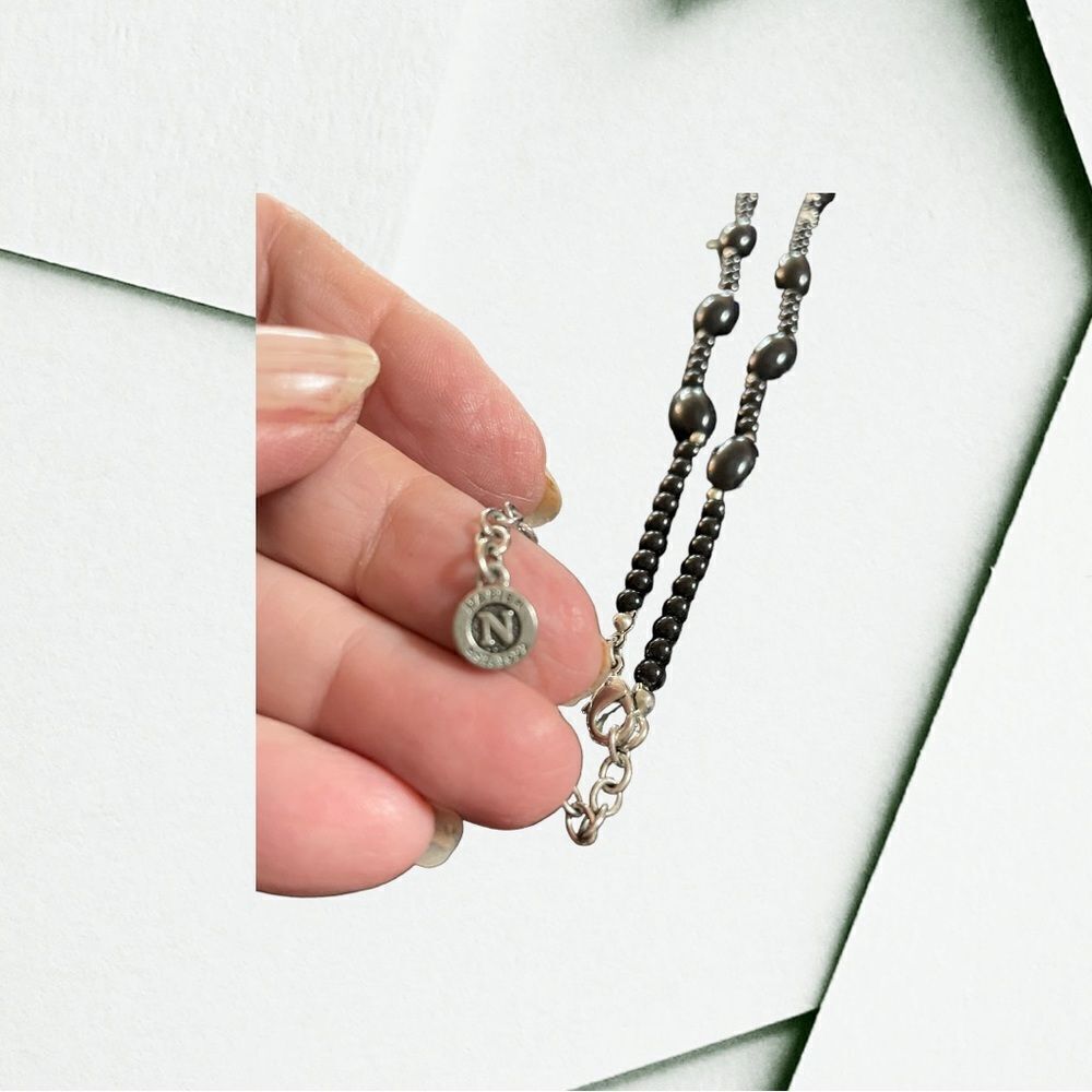 NAPIER BEADED CHOKER NECKLACE IN BLACK - Picture 3 of 7